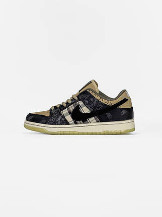 Жіночі Кросівки Nike SB Dunk x Travis Scott Beige Black / Найк СБ Данк Тревіс Скотт Бежеві з Чорним, фото 1