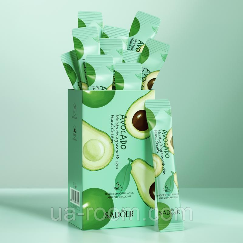 Крем для рук в стике с авокадо Sadoer Hand Cream Avocado, 20*4 мл.