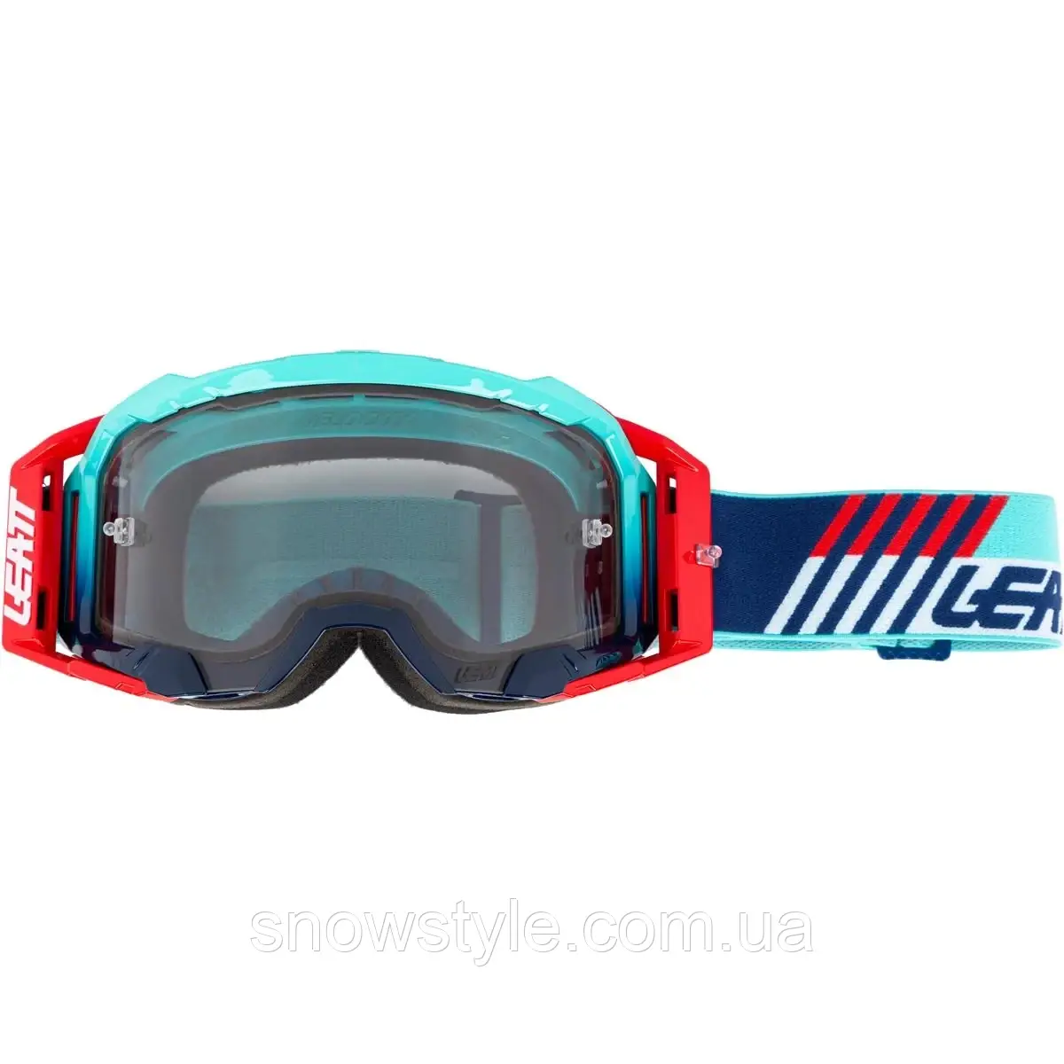 Маска для мотокросу мотоокуляри LEATT Goggle Velocity 5.5 Aqua Light Grey 58%, фото 1