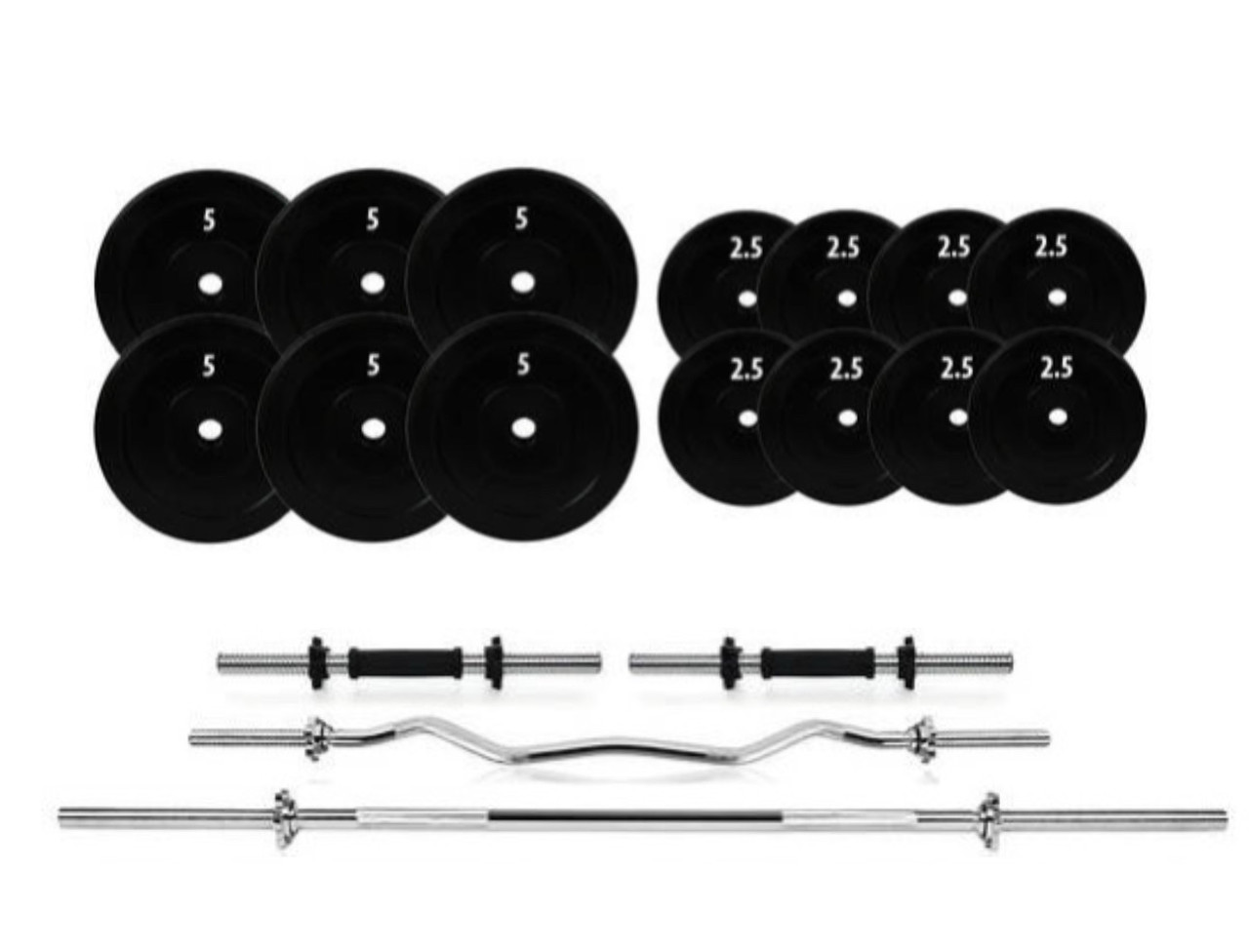 Набір Штанга + Гантелі 67 кг наборні гантелі розбірні