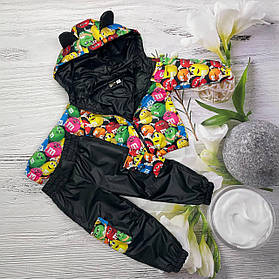 Дитячий демісезонний весняний осінній костюм штани та курточка 80-86 86-92 92-98 98-104