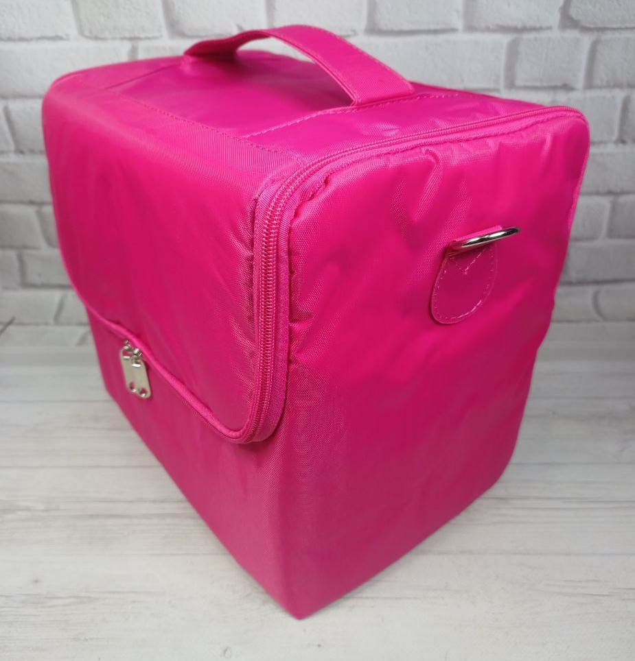 Сумка кейс із текстилю для майстрів б'юті на змійці тканина