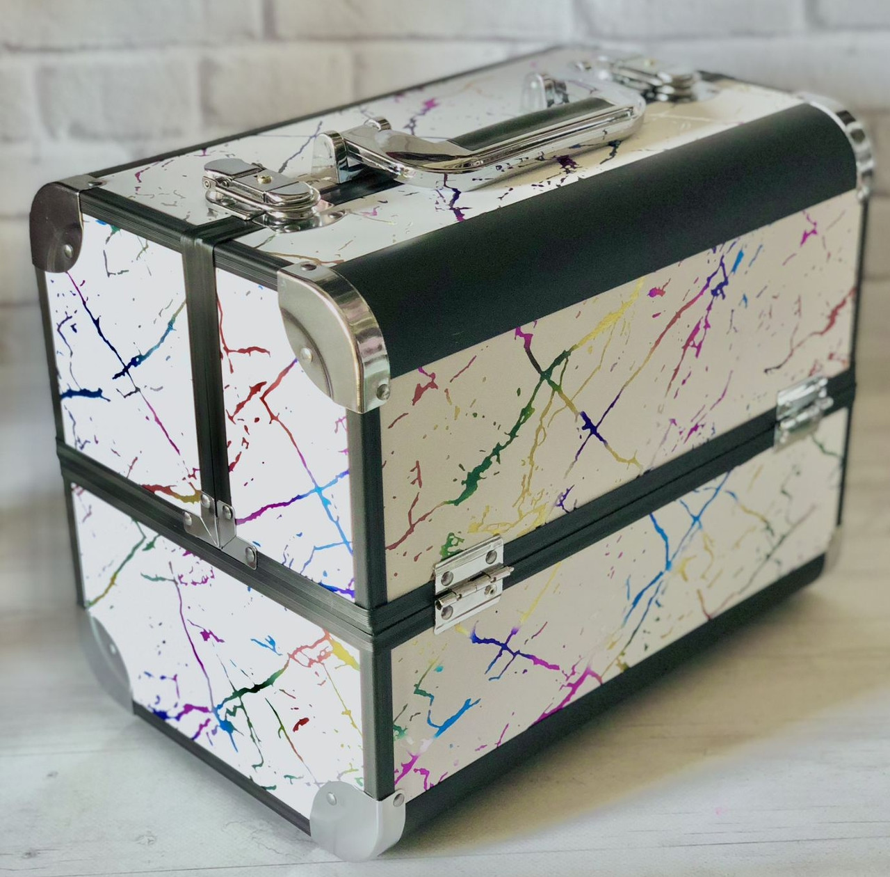 Б'юті кейс алюмінієва валіза з ключем для майстрів, фото 1