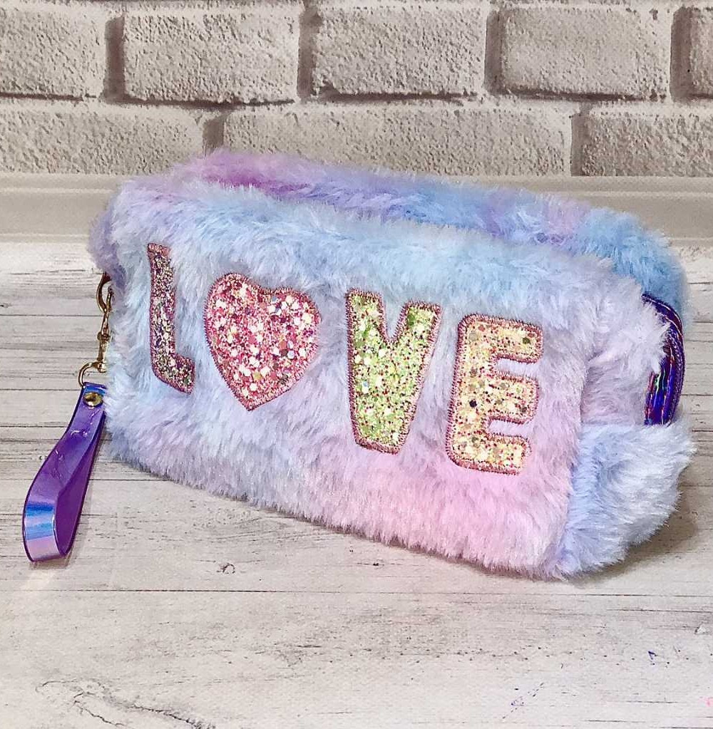 Косметичка пенал хутряне штучне хутро 20×12×7 см, фото 1