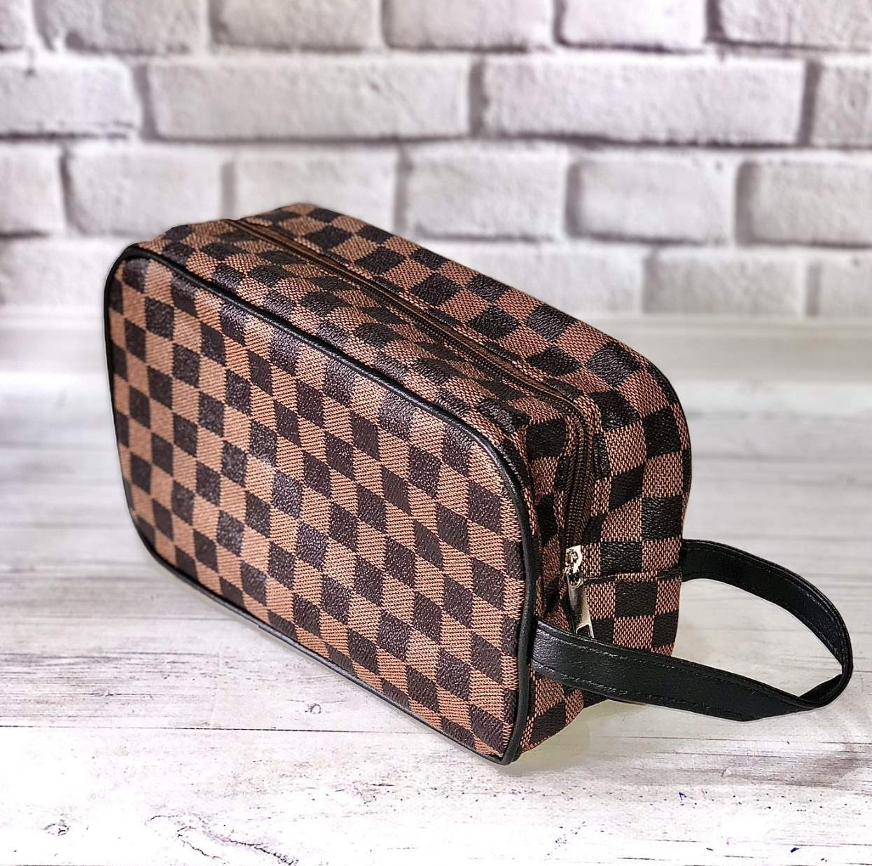 Косметичка пенал косметичка-сумка кожзам 26×15×10см