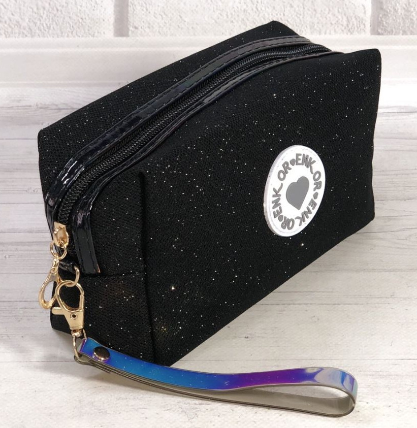 Косметичка пенал блестки 18×11×7см