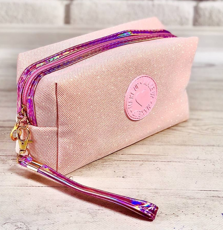 Косметичка пенал блестки 18×11×7см