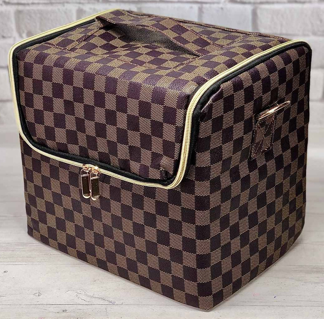 Сумка кейс б'юті валіза зі шкірозамінника для майстрів на змійці