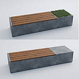 Бетонна лавка / квітник "Маракеш" для квітів та дерев, для вулиці, саду, дачі та тераси, фото 2