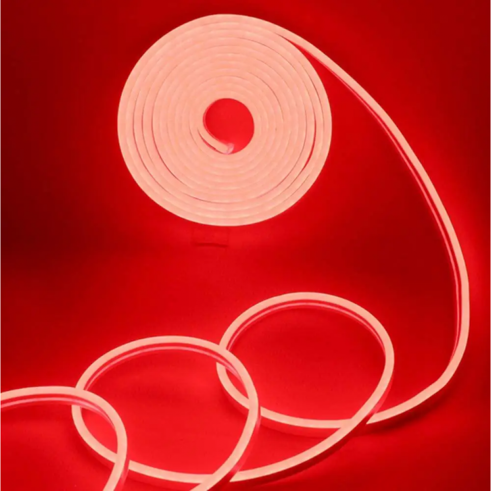 Світлодіодна неонова LED стрічка Ultra NEON 220 В, IP65, 5 м, Червона