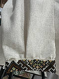 Вишиванка чоловіча ручної роботи вишита на сірому льоні  довгий рукав розмір 48, фото 5