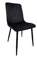 Стілець матеріал велюр стрічка колір чорний