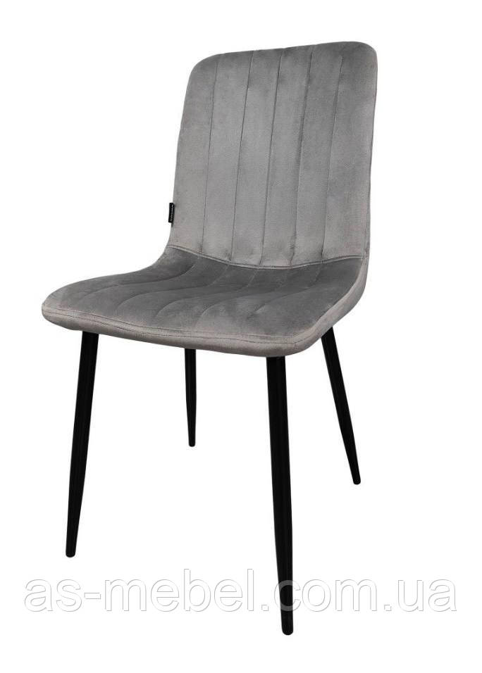 Стілець матеріал велюр стрічка колір сірий, фото 1