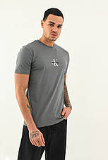 Чоловіча футболка Calvin Klein сіра брендова футболка Кельвін Кляйн люкс якість, фото 2