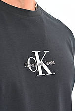 Чоловіча футболка Calvin Klein чорна брендова футболка Кельвін Кляйн люкс якість, фото 3