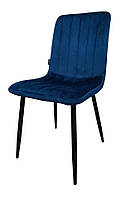 Стілець матеріал велюр стрічка колір синій