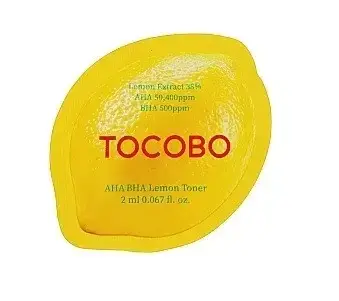 Лимонний тонер із кислотами Tocobo AHA BHA Lemon Toner 2 ml, фото 1