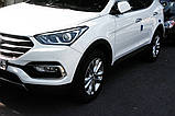 Хром накладки на галогенки Hyundai Santa Fe 2015- 2017 (Autoclover/Корея), фото 7