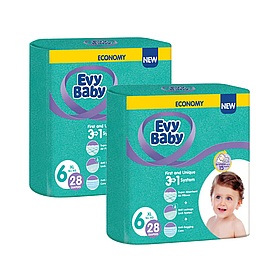 Підгузки дитячі Evy Baby Еві Бебі Junior джуніор 6 (16+ кг), 56шт.