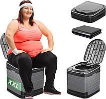 Біотуалет для дому та дачі, переносний туалет портативний універсальний 20л + 20 мішків