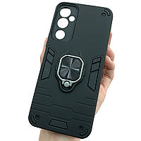 Чохол для Tecno Pova NEO-2 (LG6n) чорний з кільцем тримачем