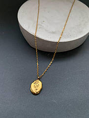 Жіночий кулон трояндзолото, підвіска на ланцюжку нержавіюча сталь