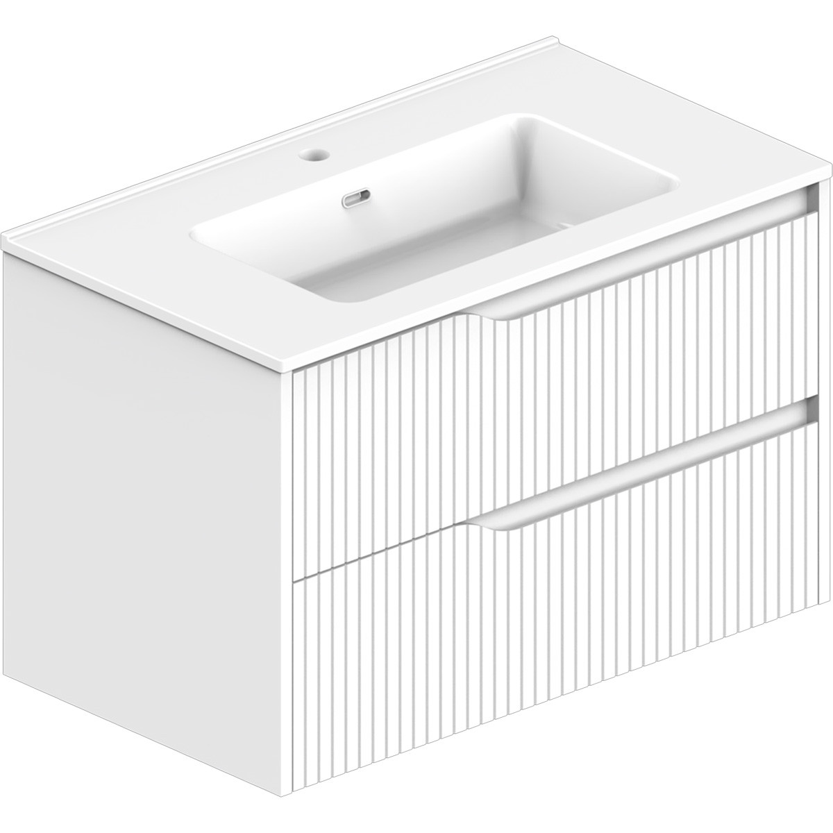 442080W STYLE Тумба 80 з раковиною, біла (1 сорт)