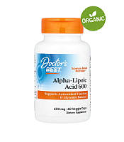 Doctor's Best, Альфа-липоевая кислота, 600 мг, 60 капсул