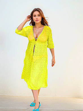 Туника ниже колен Samegame 9162 желтый(В НАЛИЧИИ ТОЛЬКО 46 48 50 52 54 УКР р-ры), фото 2