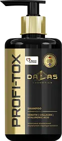 Шампунь для волосся Dalas Cosmetics Profi-Tox з Кератином, Колагеном та Гіалуроновою кислотою 1 л