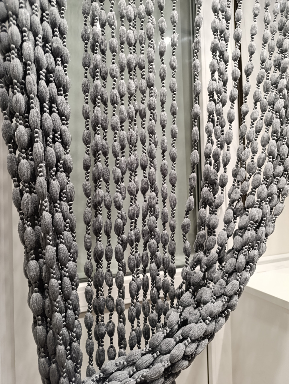 Структурні нитки шиніл однотонний графіт з люрексом