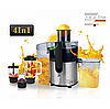 Електрична соковижималка Zepline 3000Вт 4в1 потужна скляна чаша відцентрова подрібнювач, фото 6