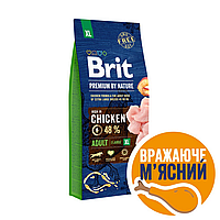 Сухий корм Brit Premium Dog Adult XL для дорослих собак гігантських порід з куркою 15 кг