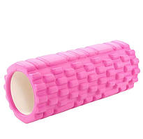 Масажний ролик 33х14 см рожевий