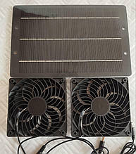 Сонячна панель 10W + 2 вентилятори 12V