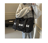 Сумка спортивна з плечовим ременем чорна 151С, фото 4