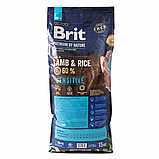 Сухий корм Brit Premium Dog Sensitive Lamb для собак з чутливим травленням з ягням 15 кг, фото 4