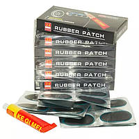 Латки для ремонту велокамер KEQIMEI RP-24, 24 штук + клей