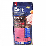 Сухий корм Brit Premium Dog Junior L для цуценят та юніорів великих порід з куркою 15 кг, фото 4