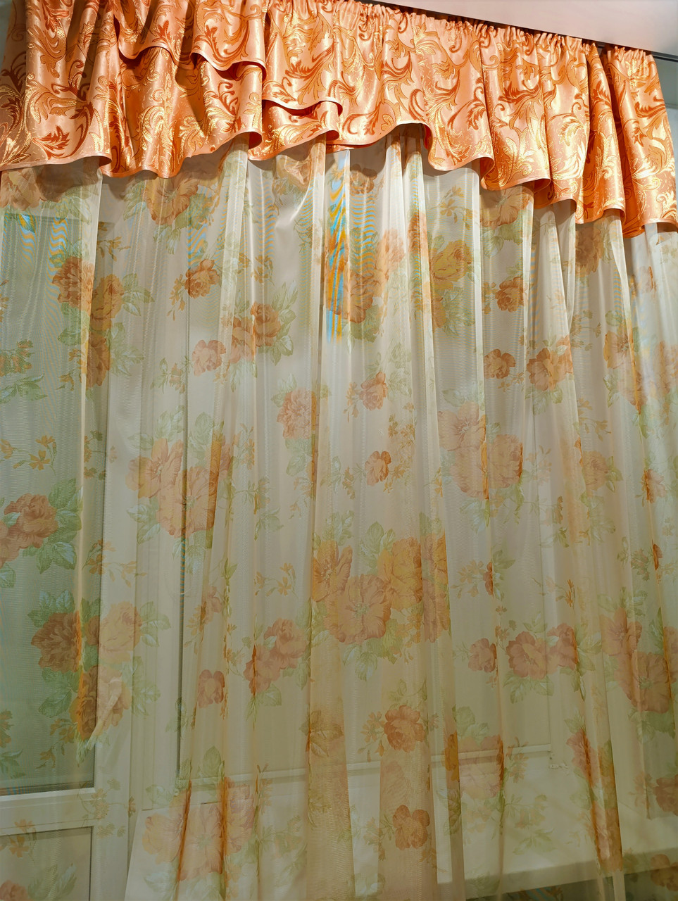 Готова кухонна занавіска "Роуз" 3м ширини
