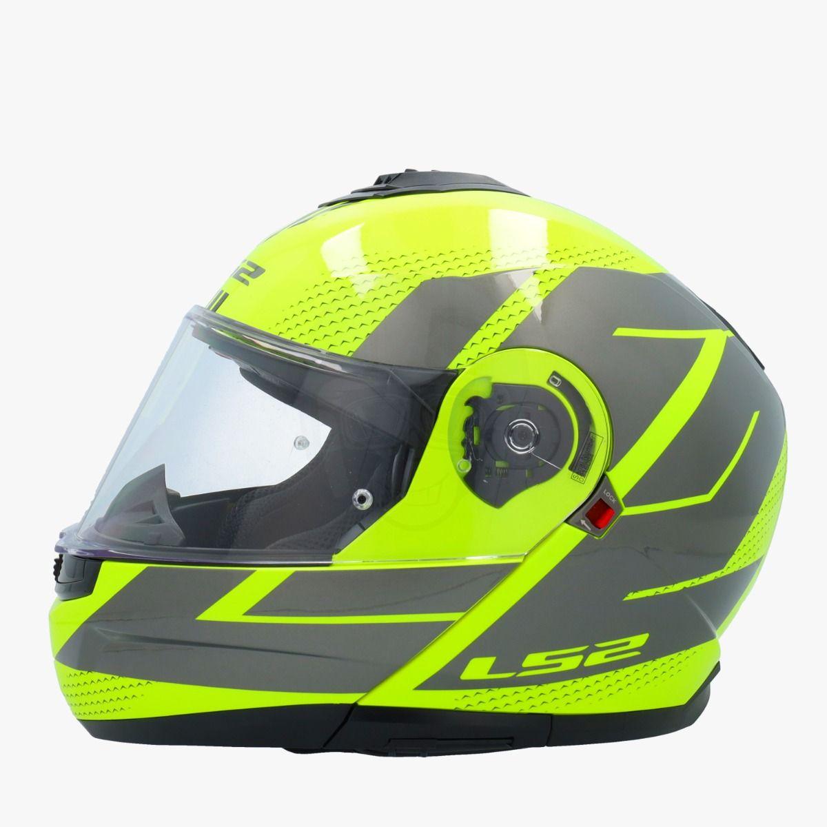 Мотошолом LS2 FF908 Strobe II Code H-Vis Yellow Grey