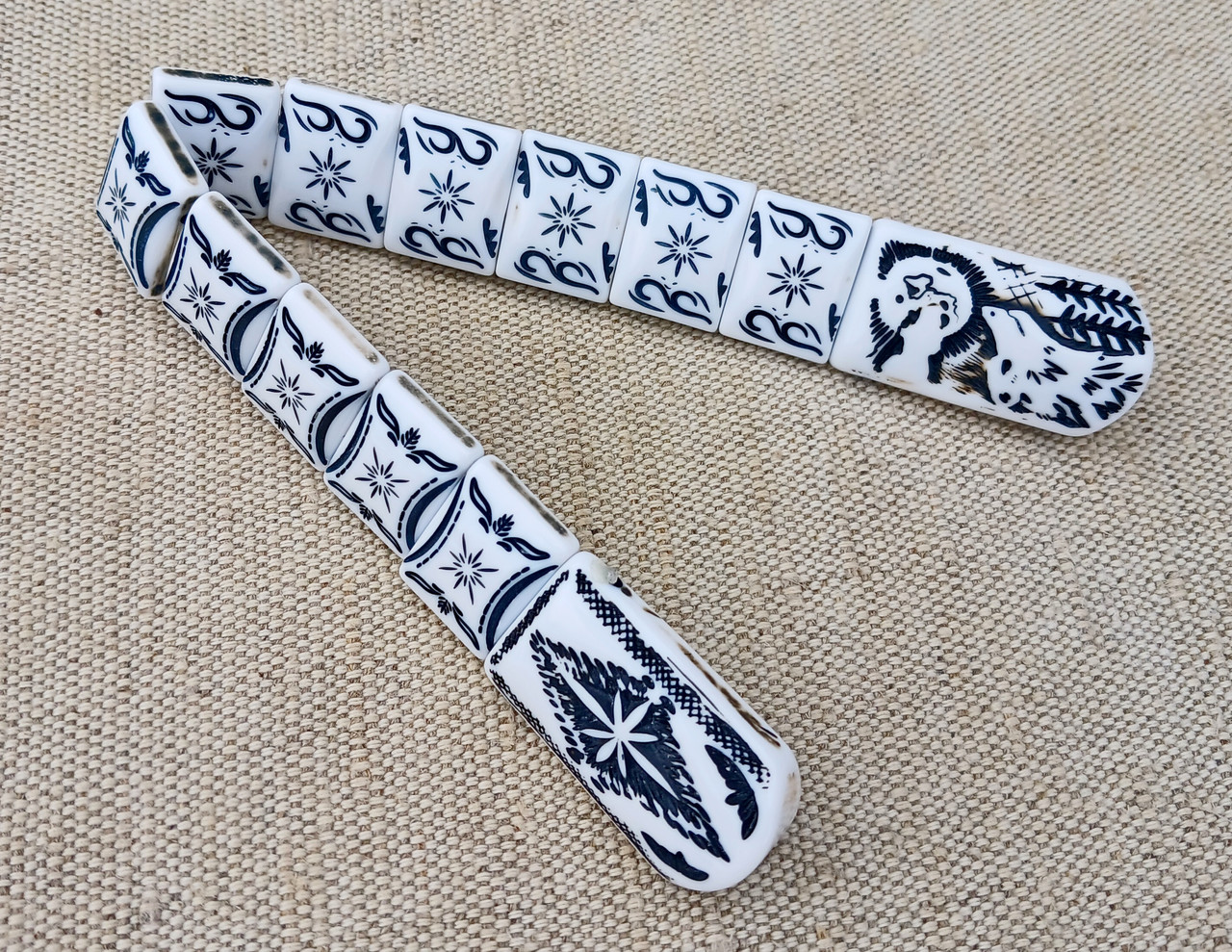 Чотки перекидні з полімерної смоли "Вовк+Орнамент"