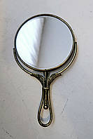 Антикварне настільне дзеркало в латунній рамі