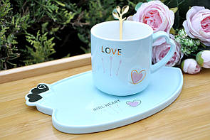 Кавова чашка з блюдцем "Ніжність", 250 мл