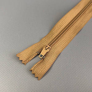 Блискавка брючна 18 см, напівавтомат бежева