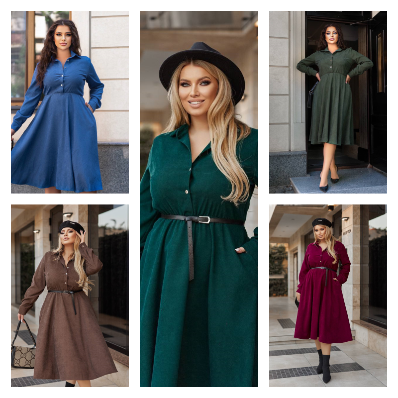 Сукня з вельвету батальні розміри