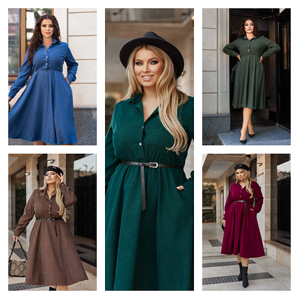 Сукня з вельвету батальні розміри, фото 1