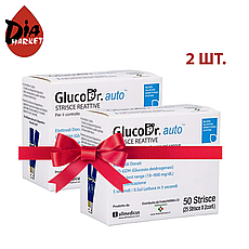 Тест-смужки GlucoDr 50 шт 2 упаковки