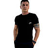 Футболка чоловіча Nike трикотажна спортивна теніска найк чорна
