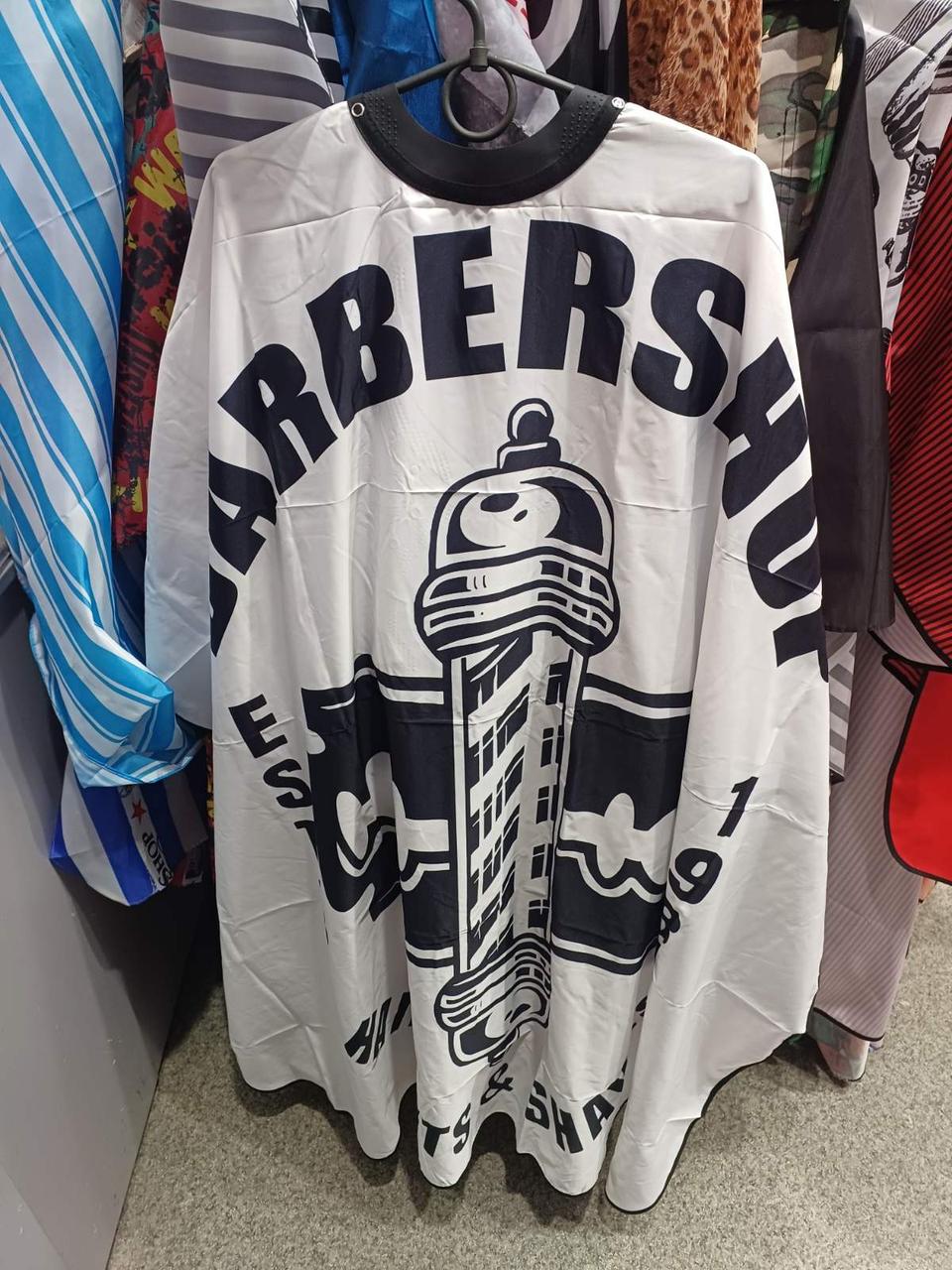 Пеньюар Barber Shop з манжетом PNU-Y-520/12 (Білий)